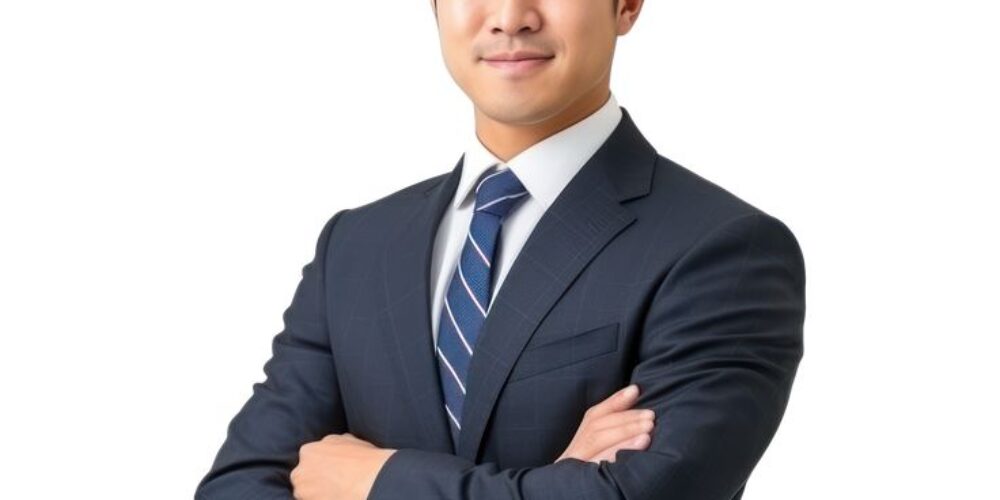 Asian businessman isolated