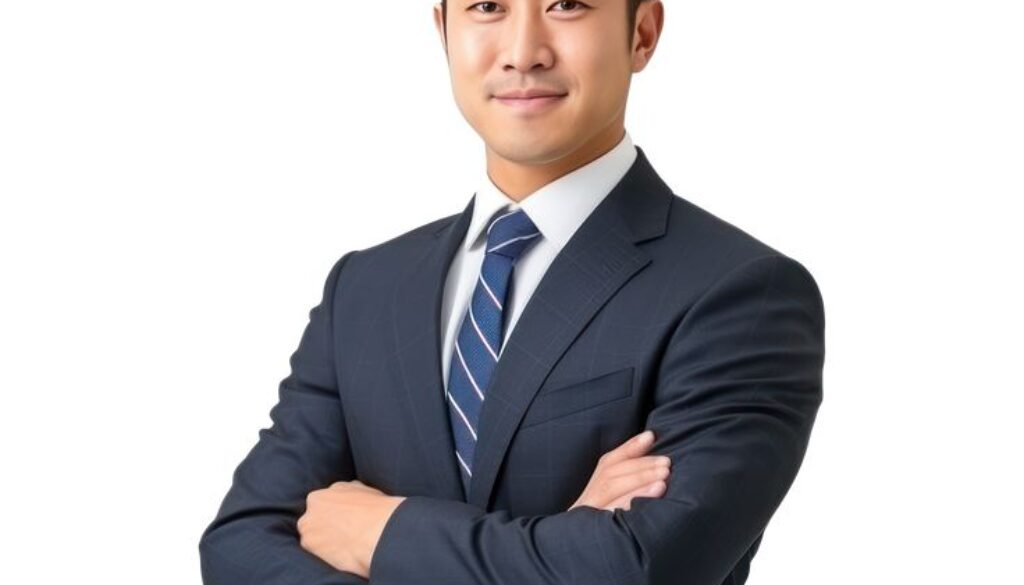 Asian businessman isolated