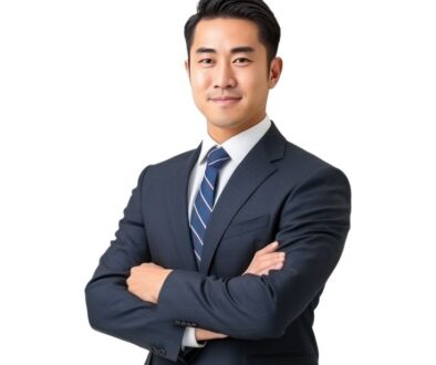 Asian businessman isolated
